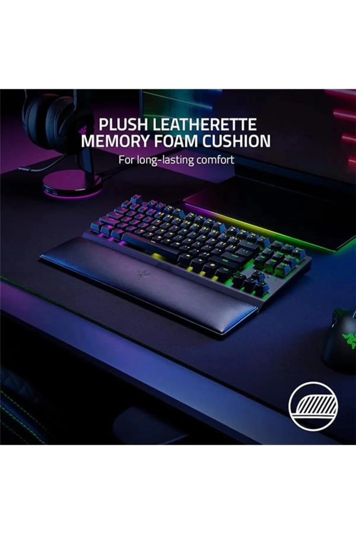 Ergonomik Bilek Desteği Tenkeyless - Ergonomik Suni Deri Klavye B