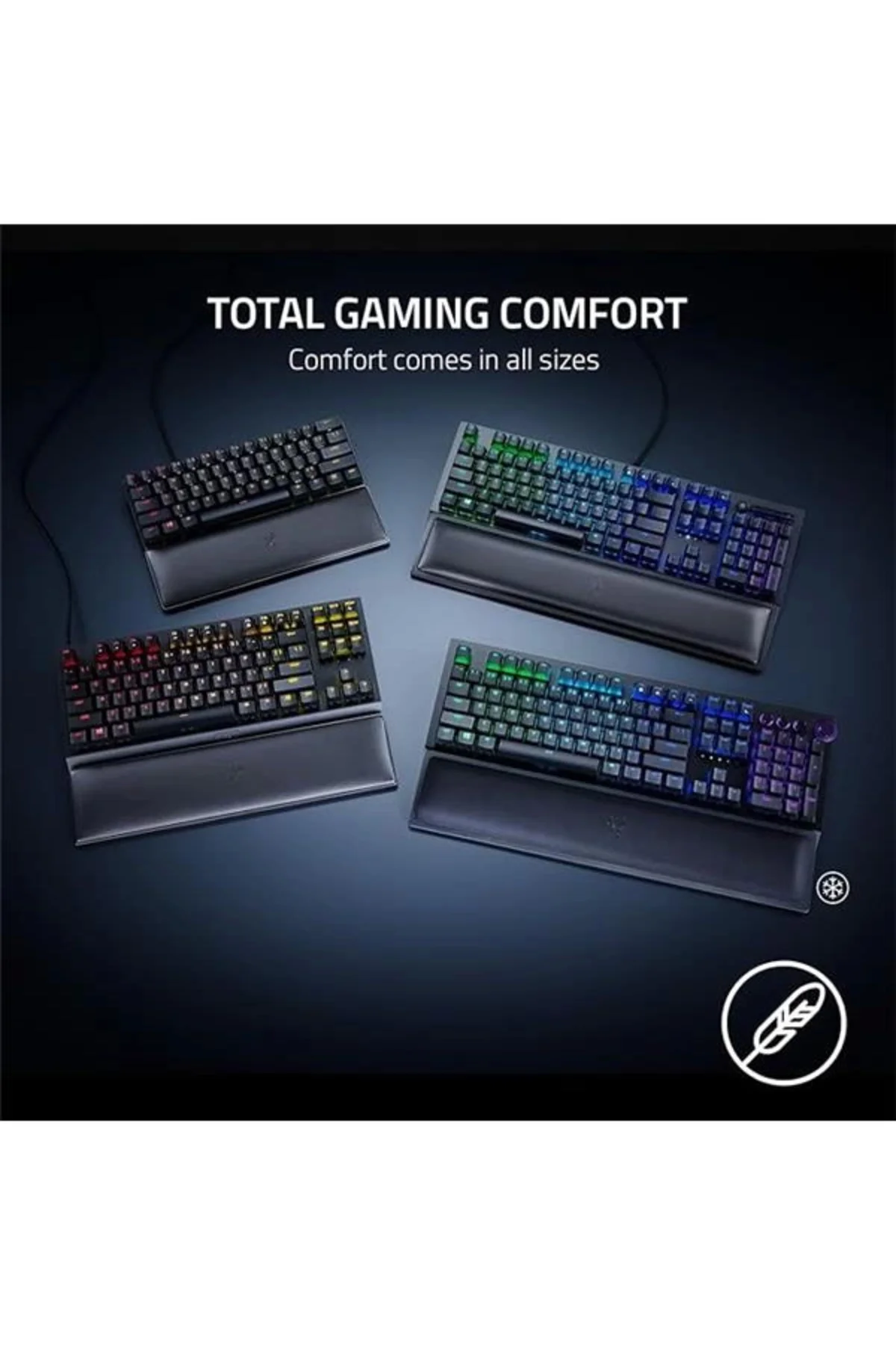 Ergonomik Bilek Desteği Tenkeyless - Ergonomik Suni Deri Klavye B