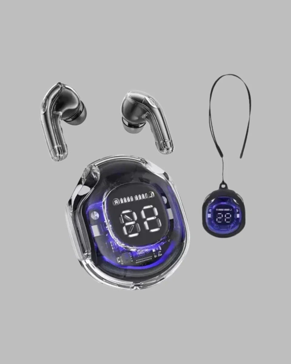 Ergonomik Bluetooth 5.3 Kulaklık - 30mm Sürücü, LED Ekran, Kablosuz Şarj