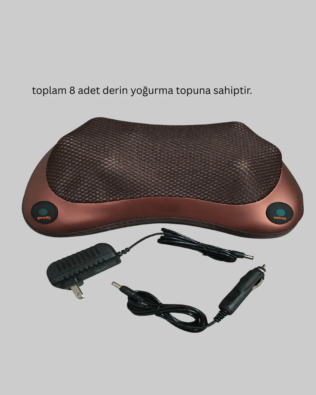 Ergonomik Derin Yoğurmalı Boyun Bel Sırt Masaj Cihazı Priz Çakmak Girişli Çok Renkli