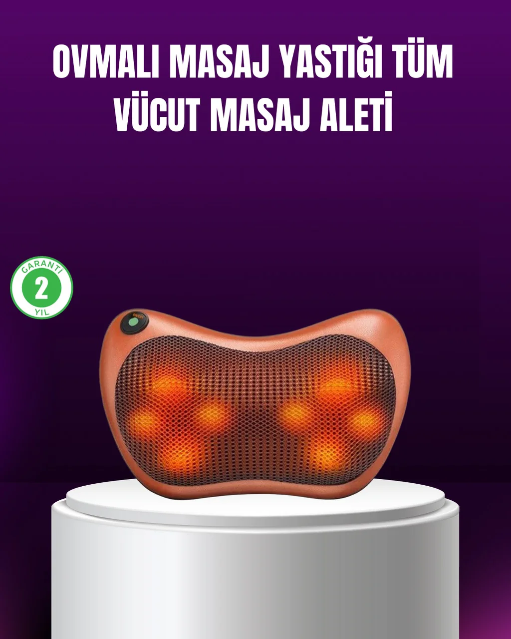 Ergonomik Derin Yoğurmalı Boyun Bel Sırt Masaj Cihazı Priz Çakmak Girişli Çok Renkli