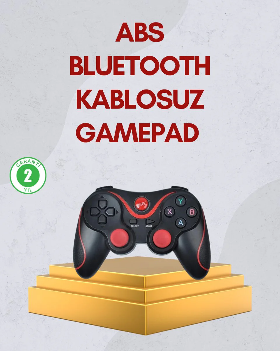 Ergonomik Kablosuz Bluetooth Gamepad - Titreşimli, 10m Kesintisiz Bağlantı
