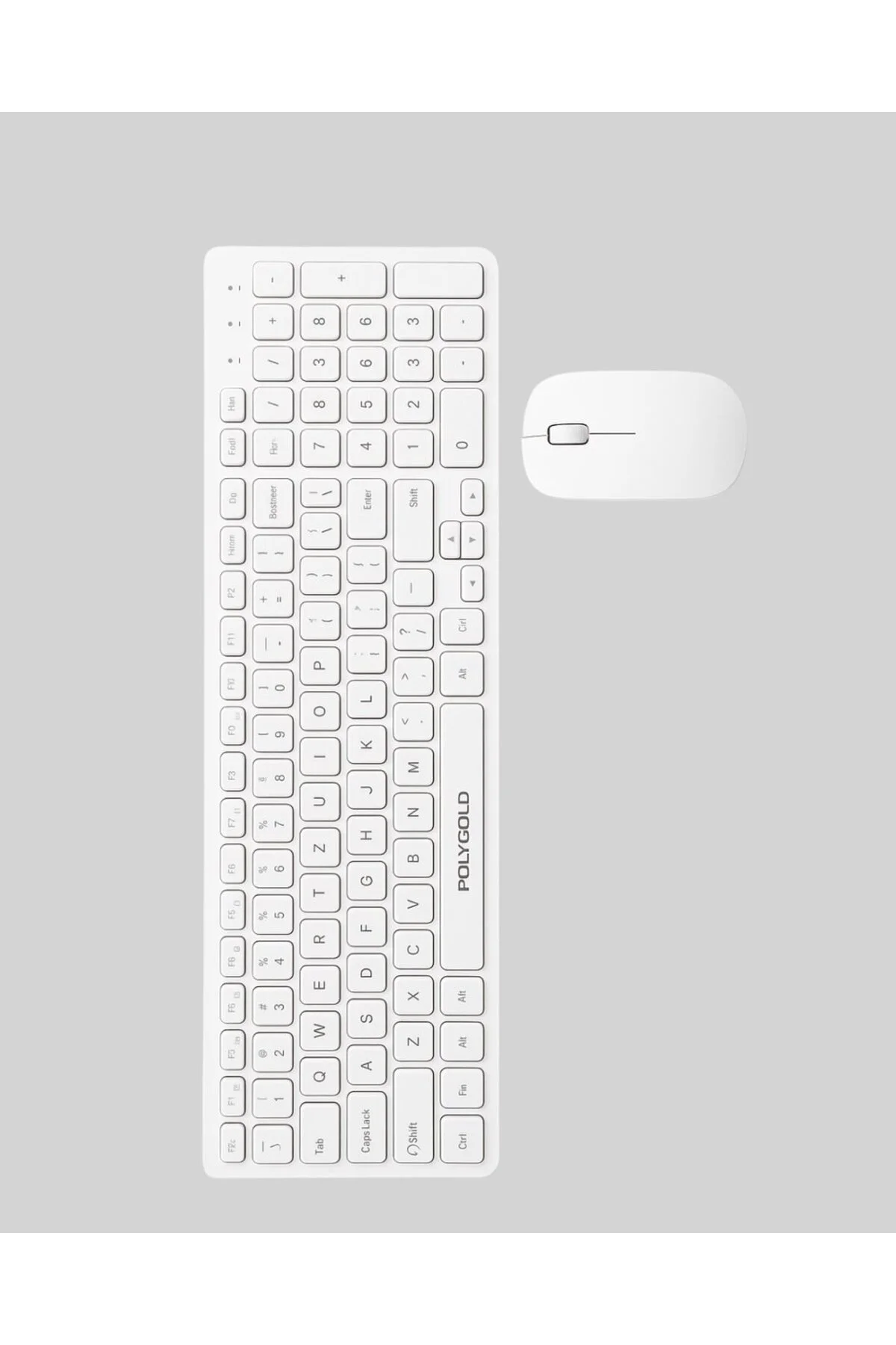 Ergonomik Kablosuz Klavye Mouse Takımı - Tam Boy, Sessiz ve Güven