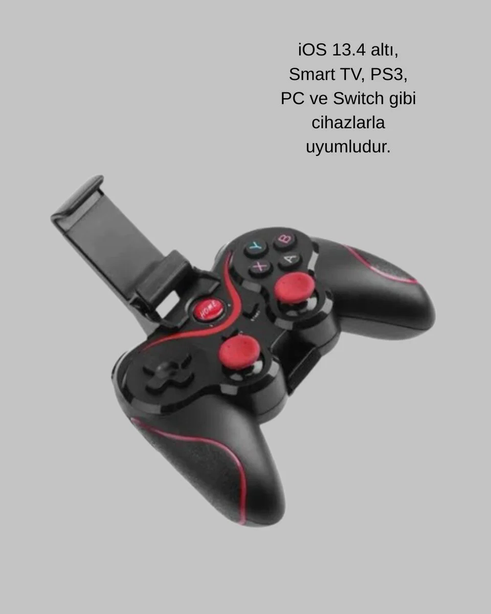 Ergonomik Kablosuz Şarjlı Gamepad - Bluetooth 3.0, 8 Saat Oyun Süresi, 400mAh Pil
