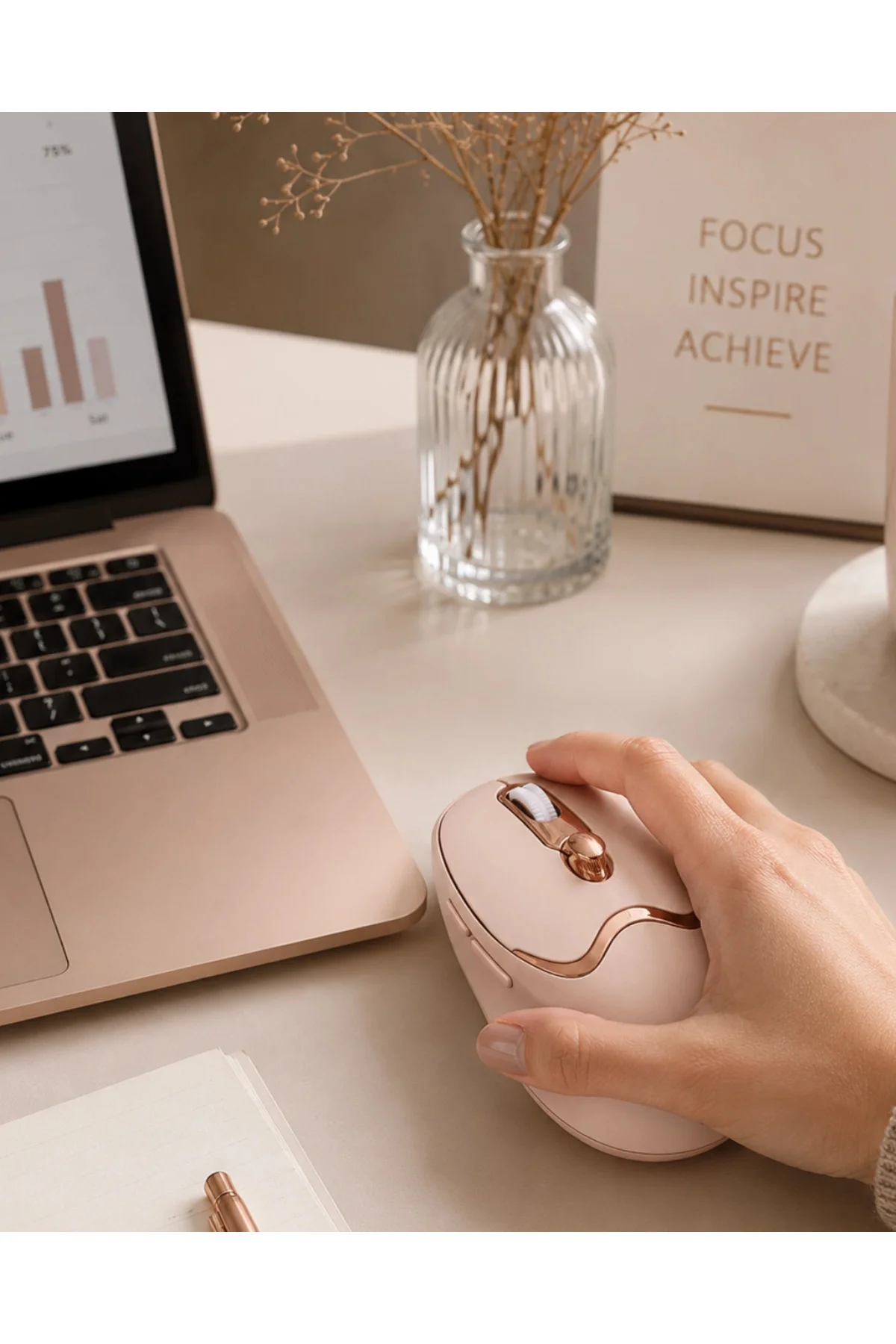 Ergonomik Mouse Kablosuz Bluetooth USB