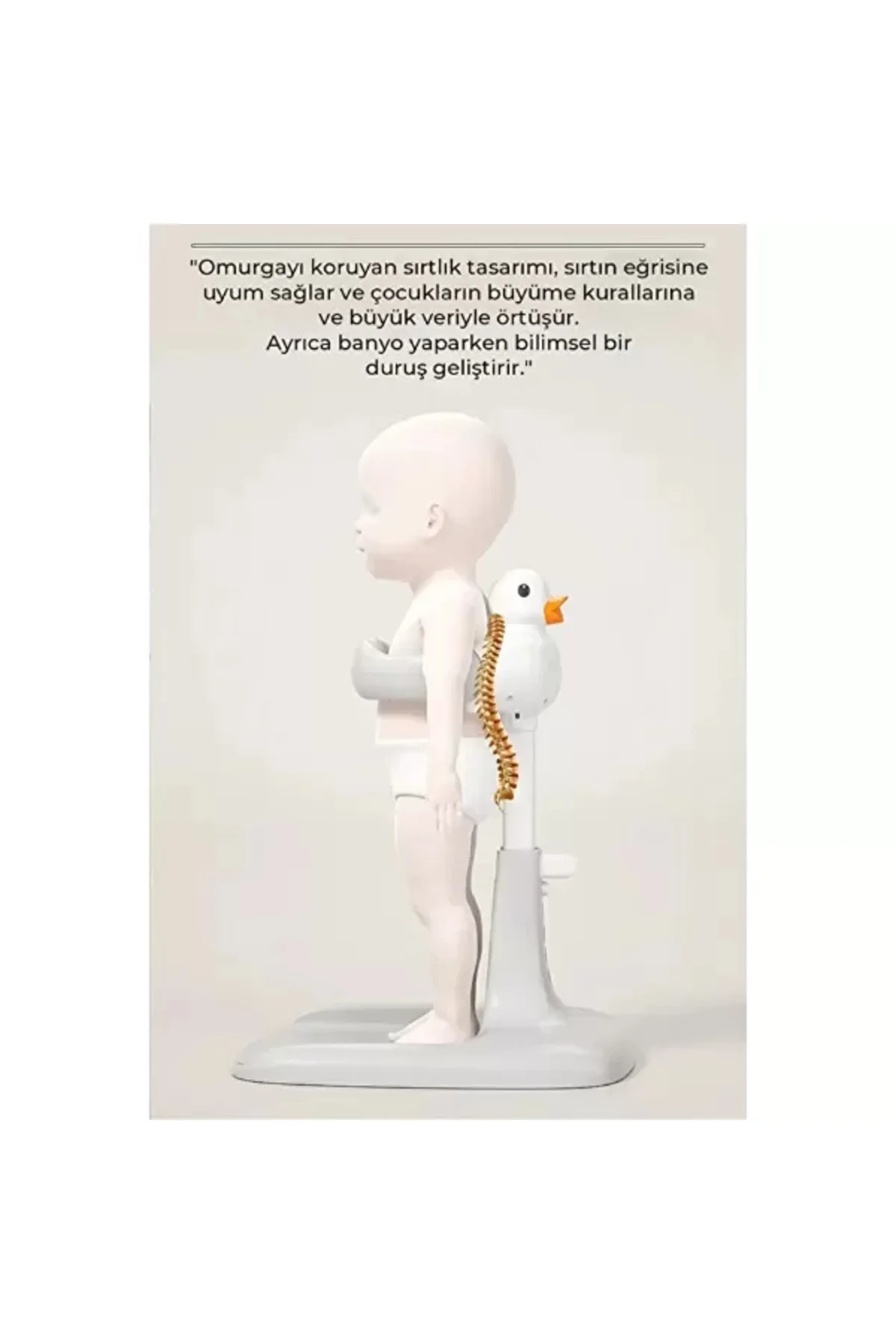 Ergonomik Ördekli Bebek Banyo Yıkama Yardımcısı