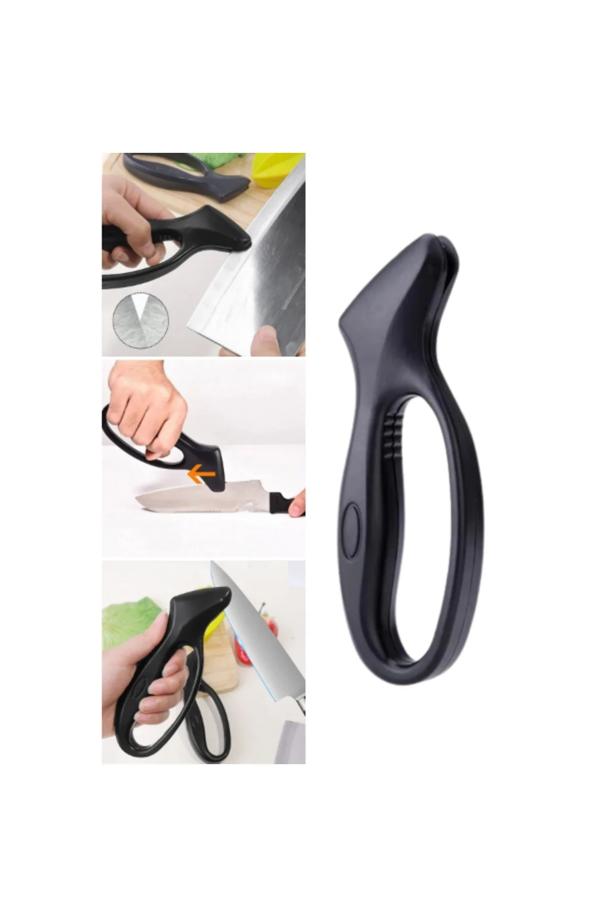 Ergonomik Paslanmaz Çelik Manuel Bıçak Bileme Aleti - Görsel 5