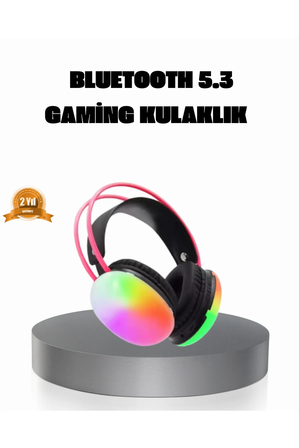 Ergonomik Rgb Bluetooth Kulaklık 3D Ses