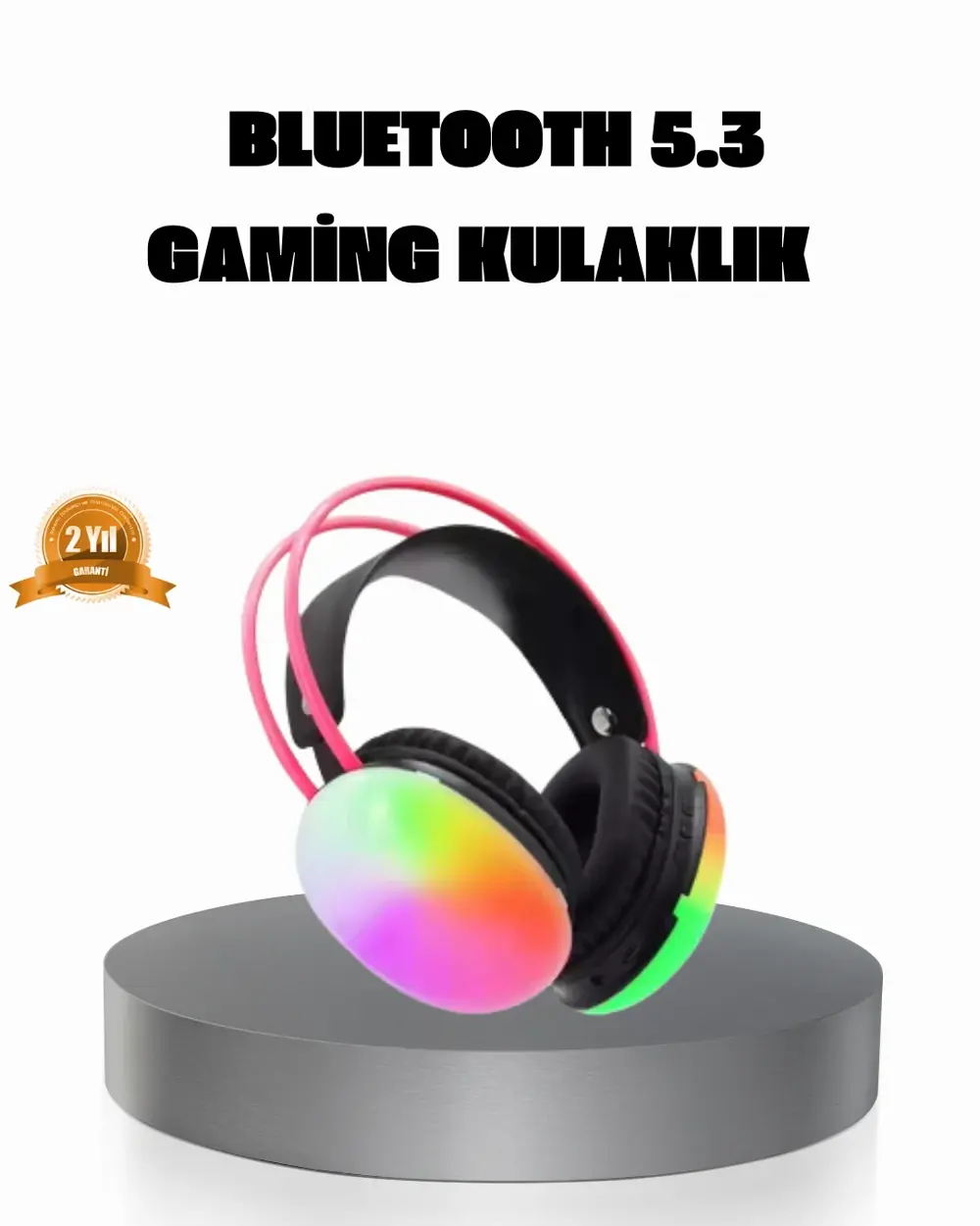 Ergonomik RGB Bluetooth Kulaklık 3D Ses