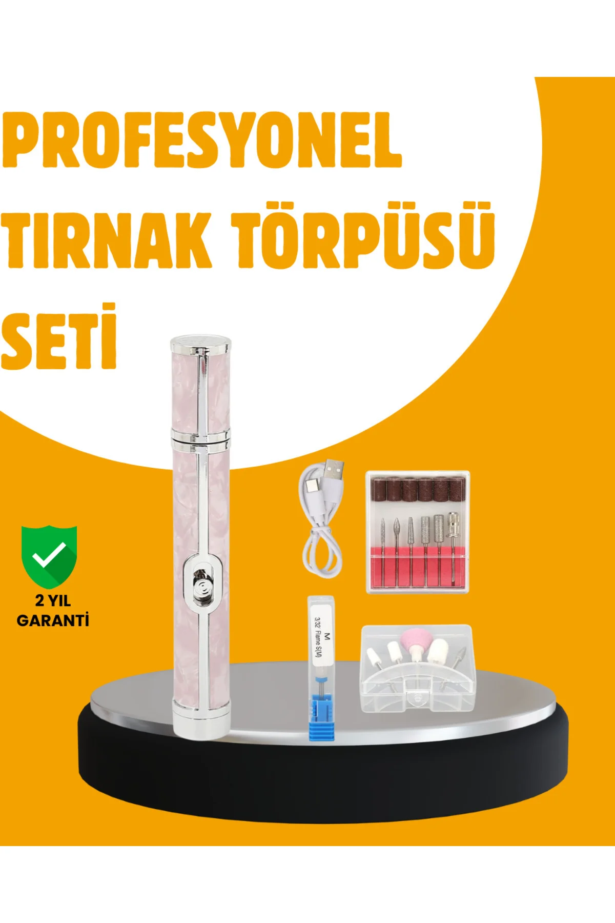 Ergonomik Saplı 20.000 RPM Hız Kontrollü Manikür Pedikür Makinesi