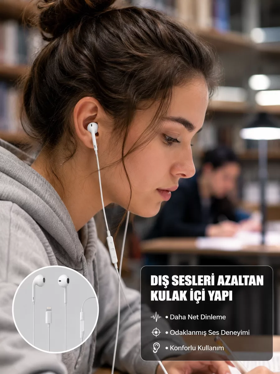 Ergonomik Tasarım Stereo Ses Performanslı Kablolu Kulaklık - Yeni Nesil Ses Deneyimi