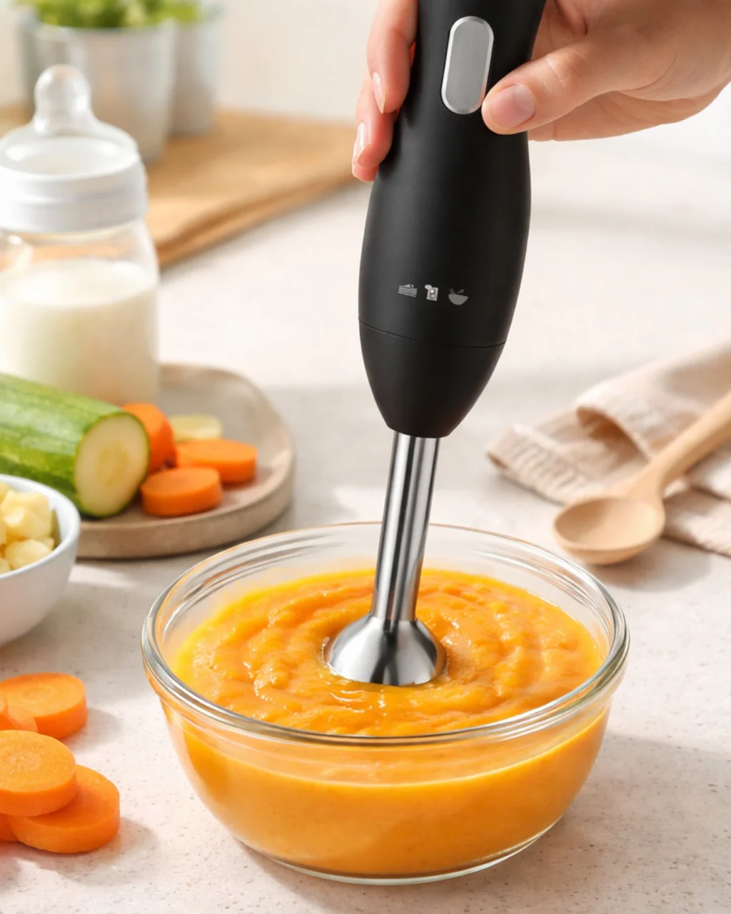 Ergonomik Tasarımlı El Blenderı Paslanmaz Çelik Metal Blender Ayağı - Lisinya Diğer