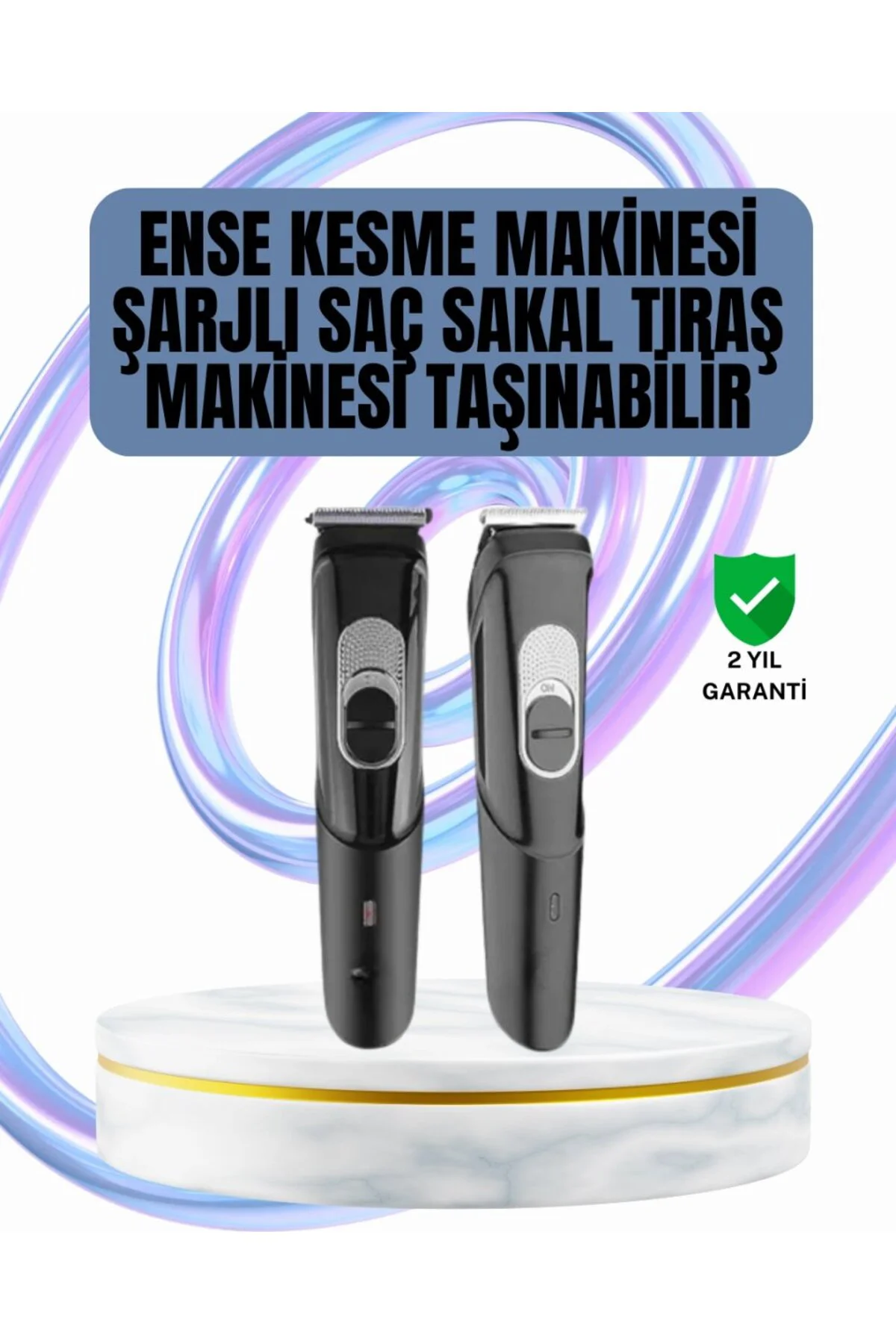 Ergonomik Tasarımlı, 3 Taraklı Profesyonel Şarjlı Saç Sakal Tıraş