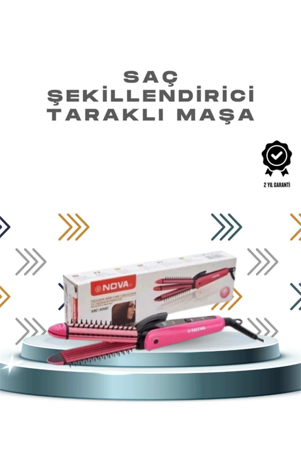 Ergonomik Tasarımlı Fön ve Maşa Uyumlu Saç Şekillendirici Maşa