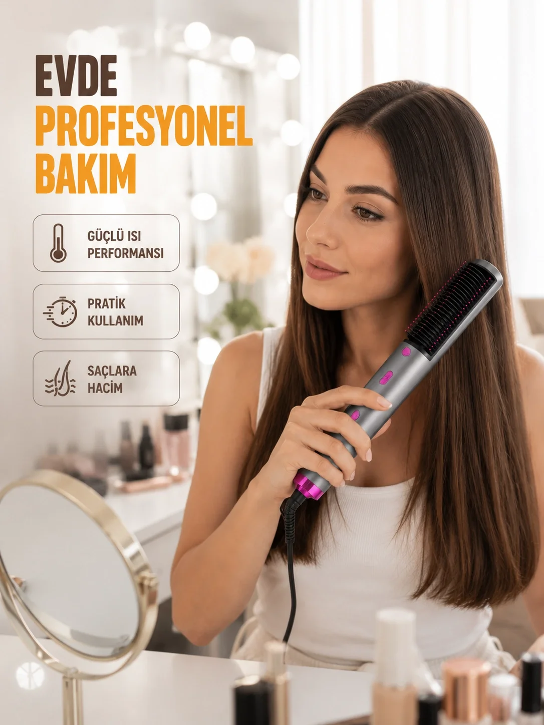 Ergonomik Tasarımlı Hafif ve Taşınabilir Sıcak Hava Fırçası Fiyatı, Yorumları ve Özellikleri