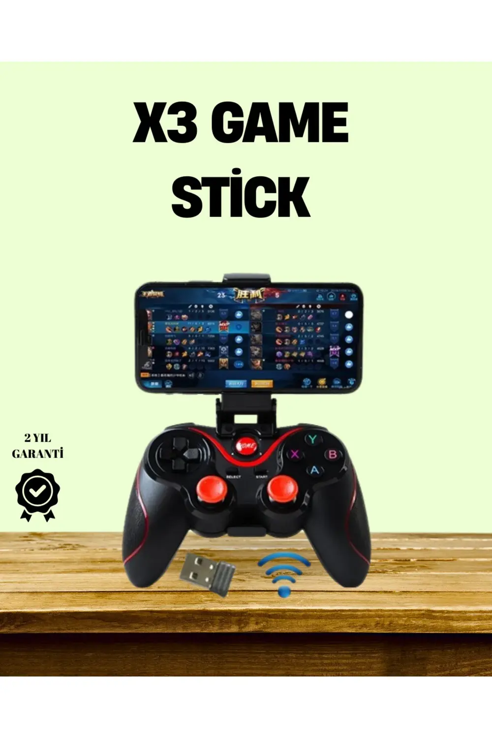 Ergonomik Tasarımlı Şarjlı Kablosuz Gamepad