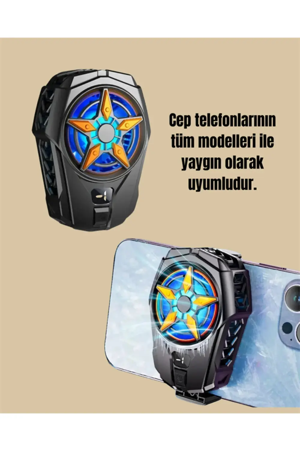 Ergonomik Telefon Soğutucu – 2 Hız Ayarı, Hafif ve Taşınabilir