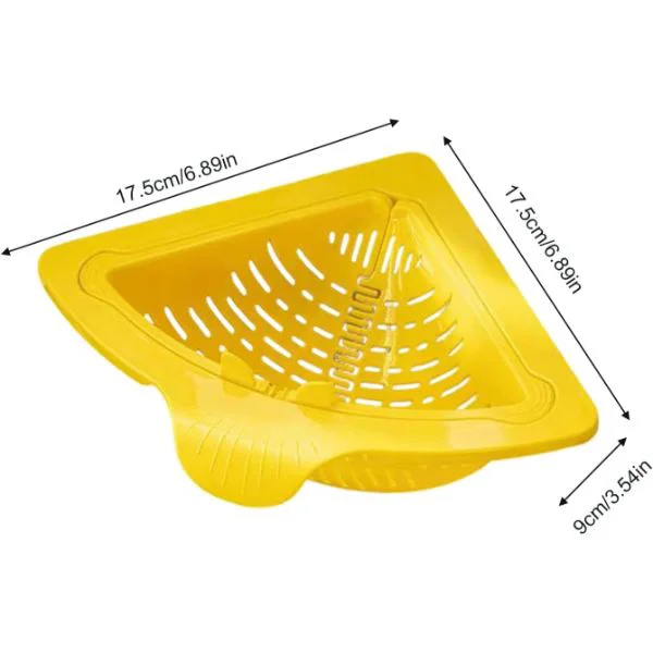 Ergonomik Üçgen Lavabo Süzgeci - Mutfak ve Banyo Düzenleyici