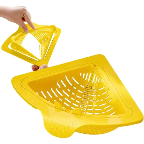 Ergonomik Üçgen Lavabo Süzgeci - Mutfak ve Banyo Düzenleyici
