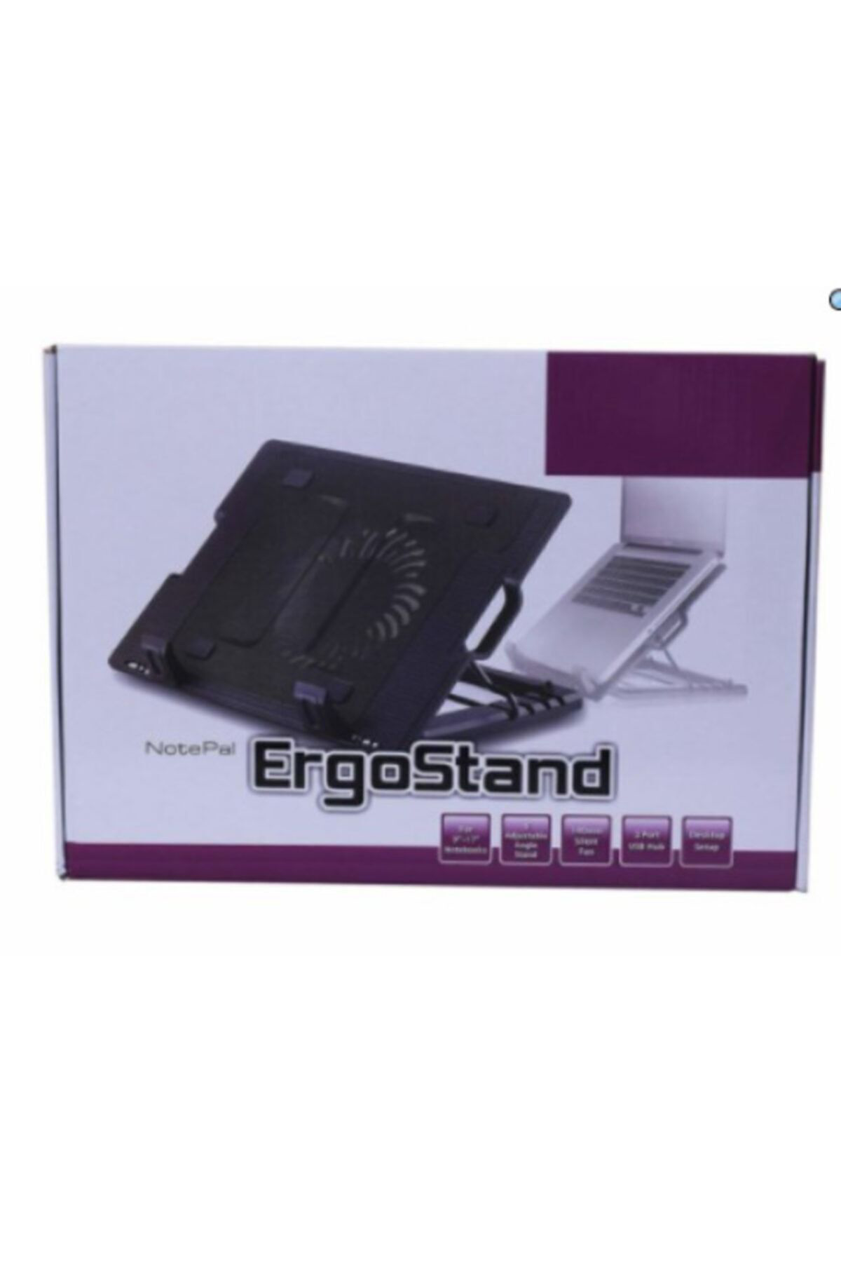 Ergostand Nb339 – M25 Laptop Notebook Işıklı Soğutucu Fan 5 Kadem
