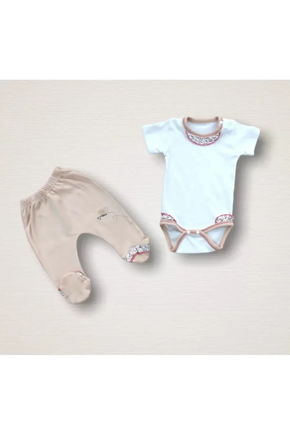 Erguvan Taç Nakışlı %100 Cotton Kız Bebek 10lu Zıbın Takımı Hasta