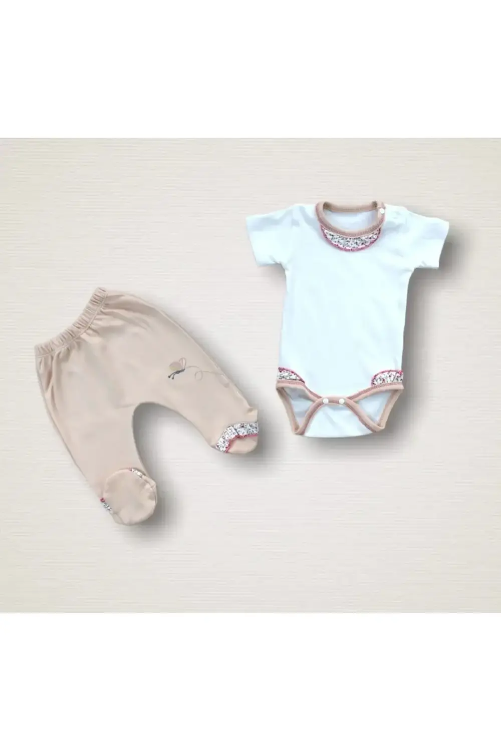 Erguvan Taç Nakışlı Kız Bebek 10lu Zıbın Takımı Hastane Çıkışı Na