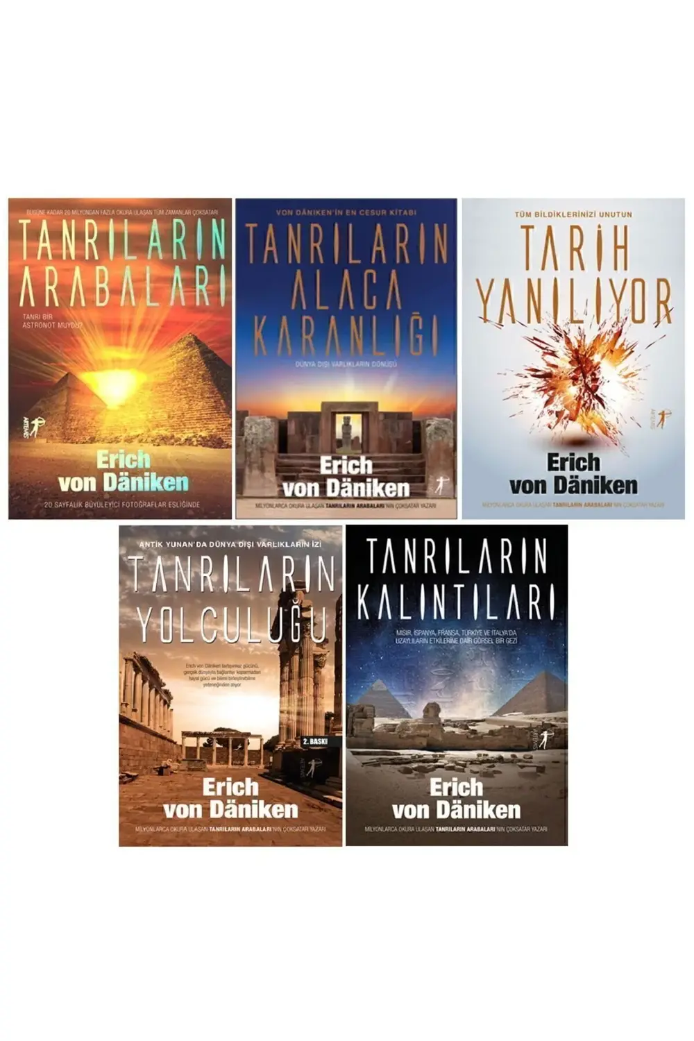 Erich Daniken 5 Kitap Set-tanrıların Arabaları+alacakaranlığı+yol