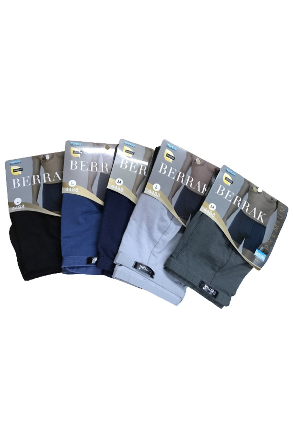 Erjej Gri  Ince Lastikli Modal Boxer 6'lı 4488