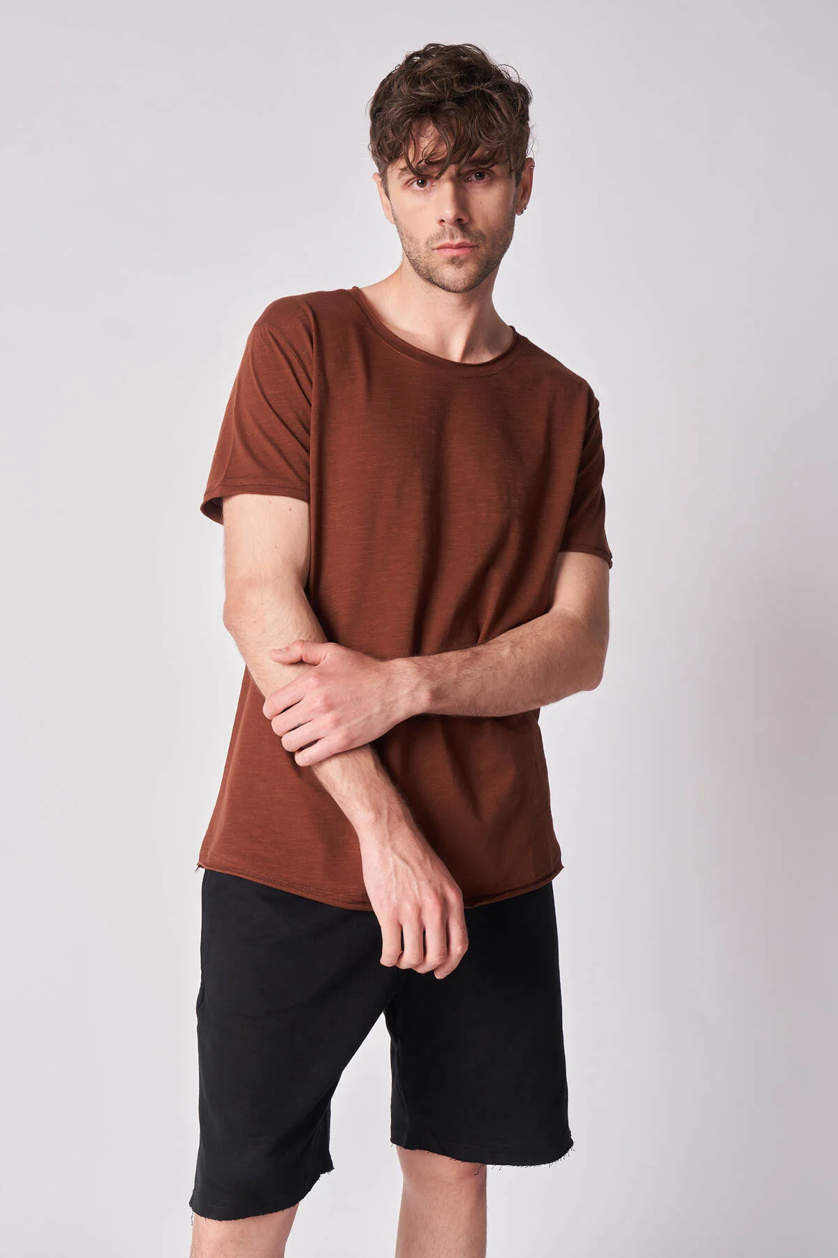 Erkek %100 Pamuk Kayık Yaka Regular Fit Basic 2'li Tişört Seti