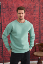 Erkek %100 Pamuk Oversize Bisiklet Yaka Basic 3 İplik Kumaş Şardo