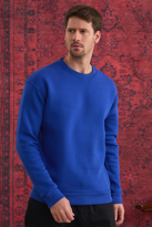 Erkek %100 Pamuk Oversize Bisiklet Yaka Basic 3 İplik Kumaş Şardo