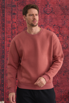 Erkek %100 Pamuk Oversize Bisiklet Yaka Basic 3 İplik Kumaş Şardo