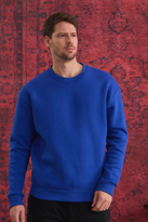 Erkek %100 Pamuk Oversize Bisiklet Yaka Basic 3 İplik Kumaş Şardo