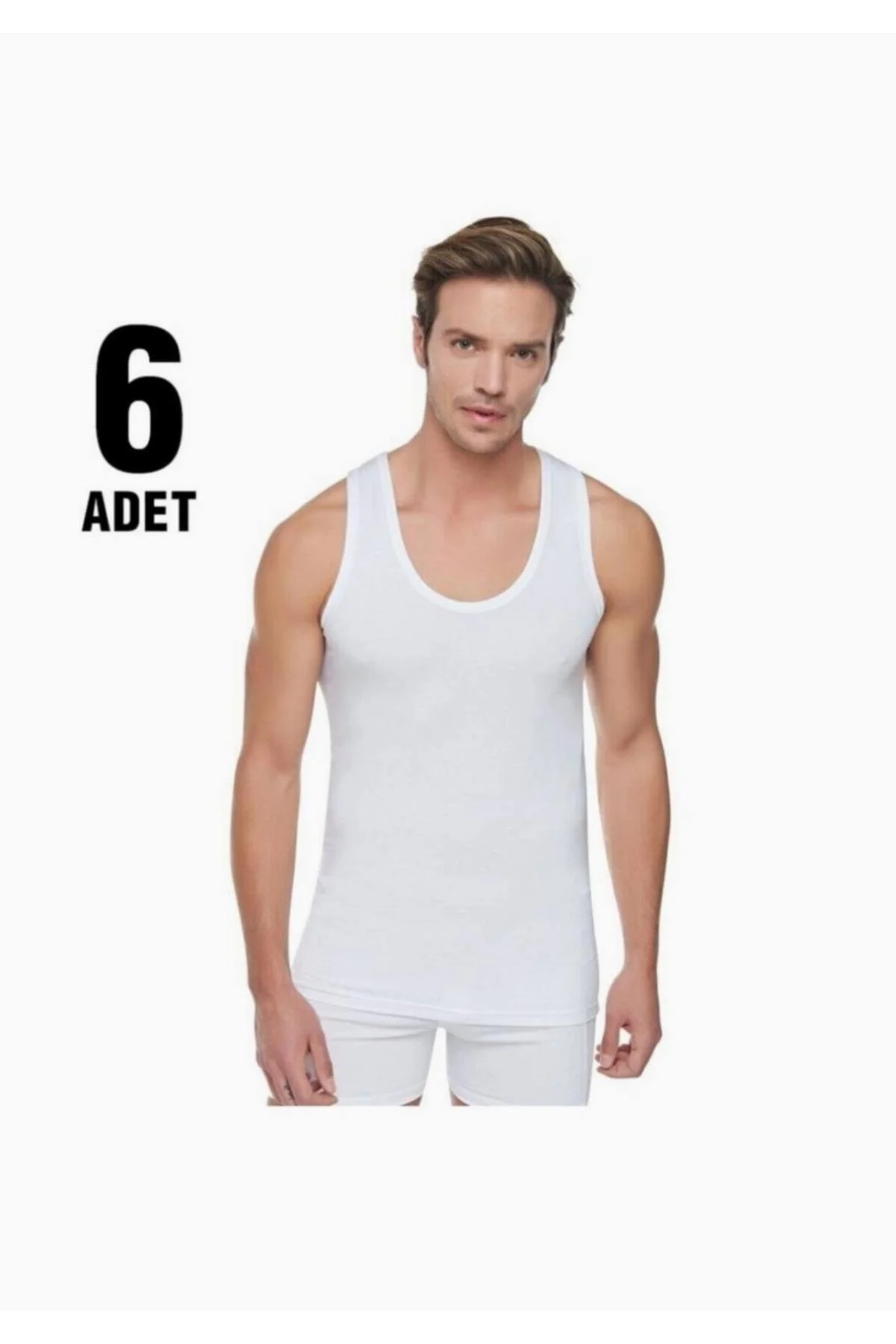 Erkek %100 Pamuklu Atlet 6'lı Paket Yeni Sezon