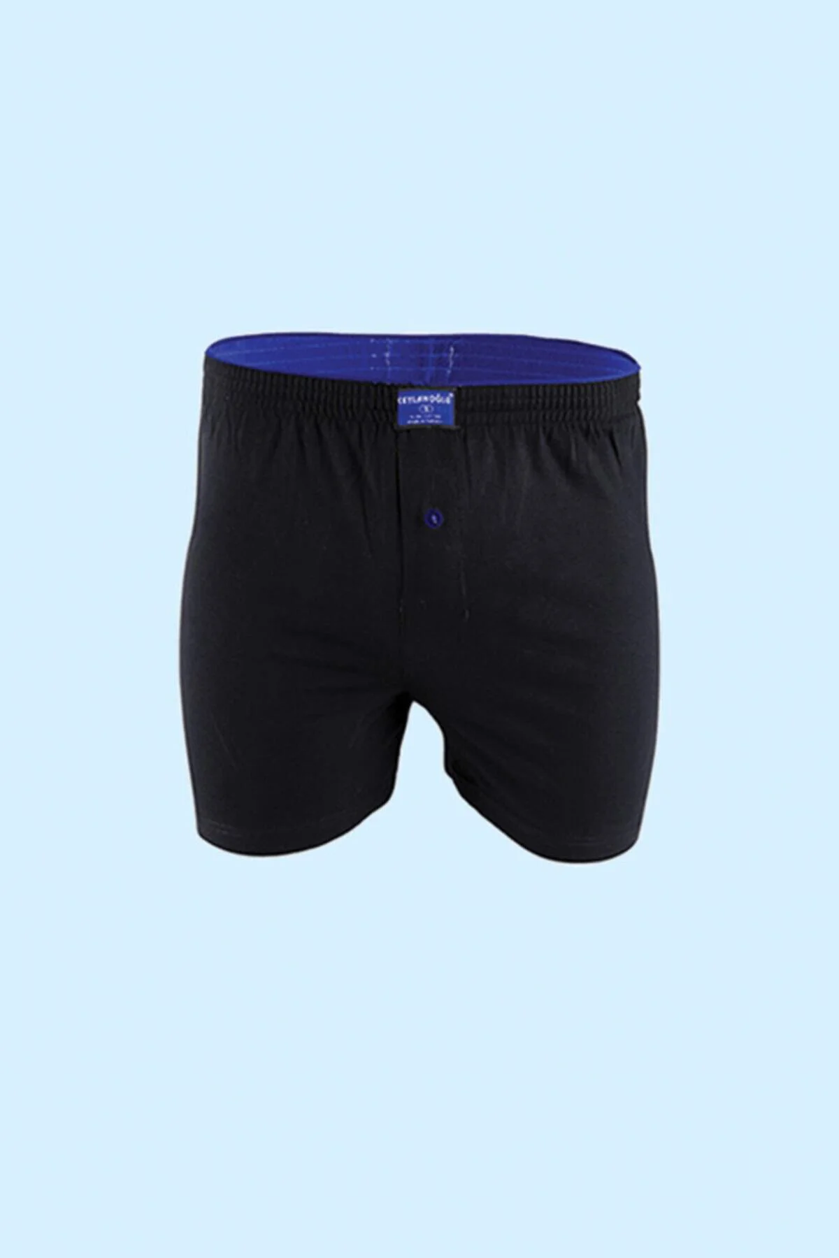 Erkek %100 Pamuklu Havlu Bel Boxer 5'li Ekonomik Paket Siyah Renk