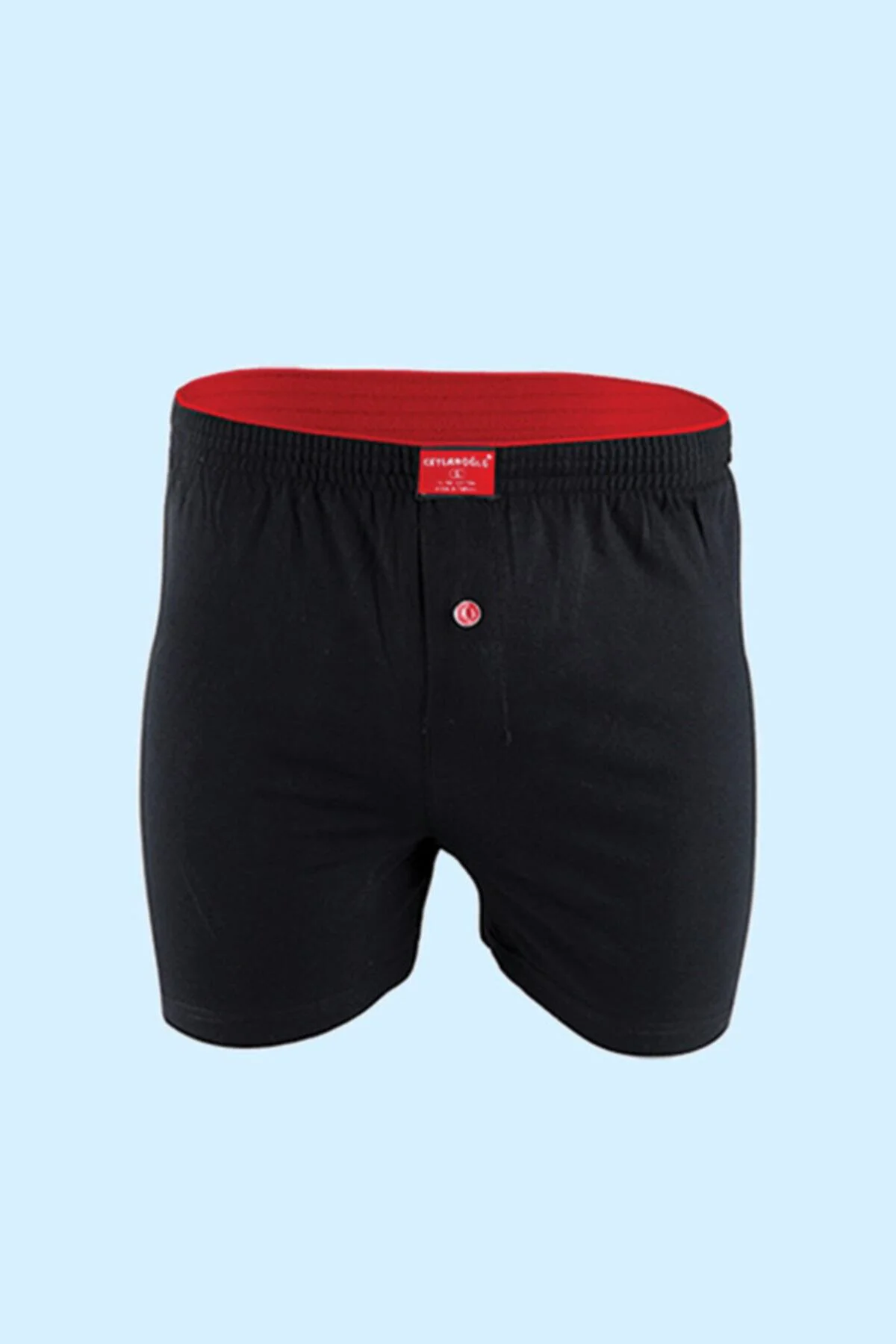 Erkek %100 Pamuklu Havlu Bel Boxer 5'li Ekonomik Paket Siyah Renk