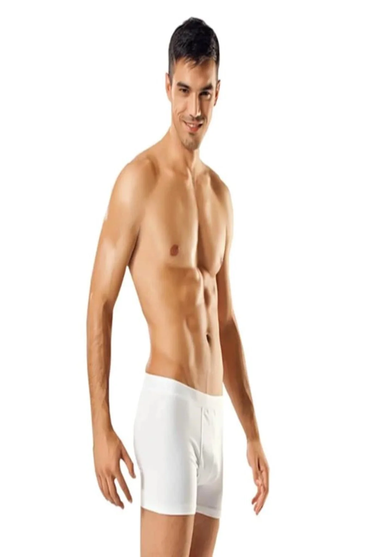 Erkek 20'Li Paket %100 Pamuk  Likralı Boxer Siyah-Beyaz-Gri