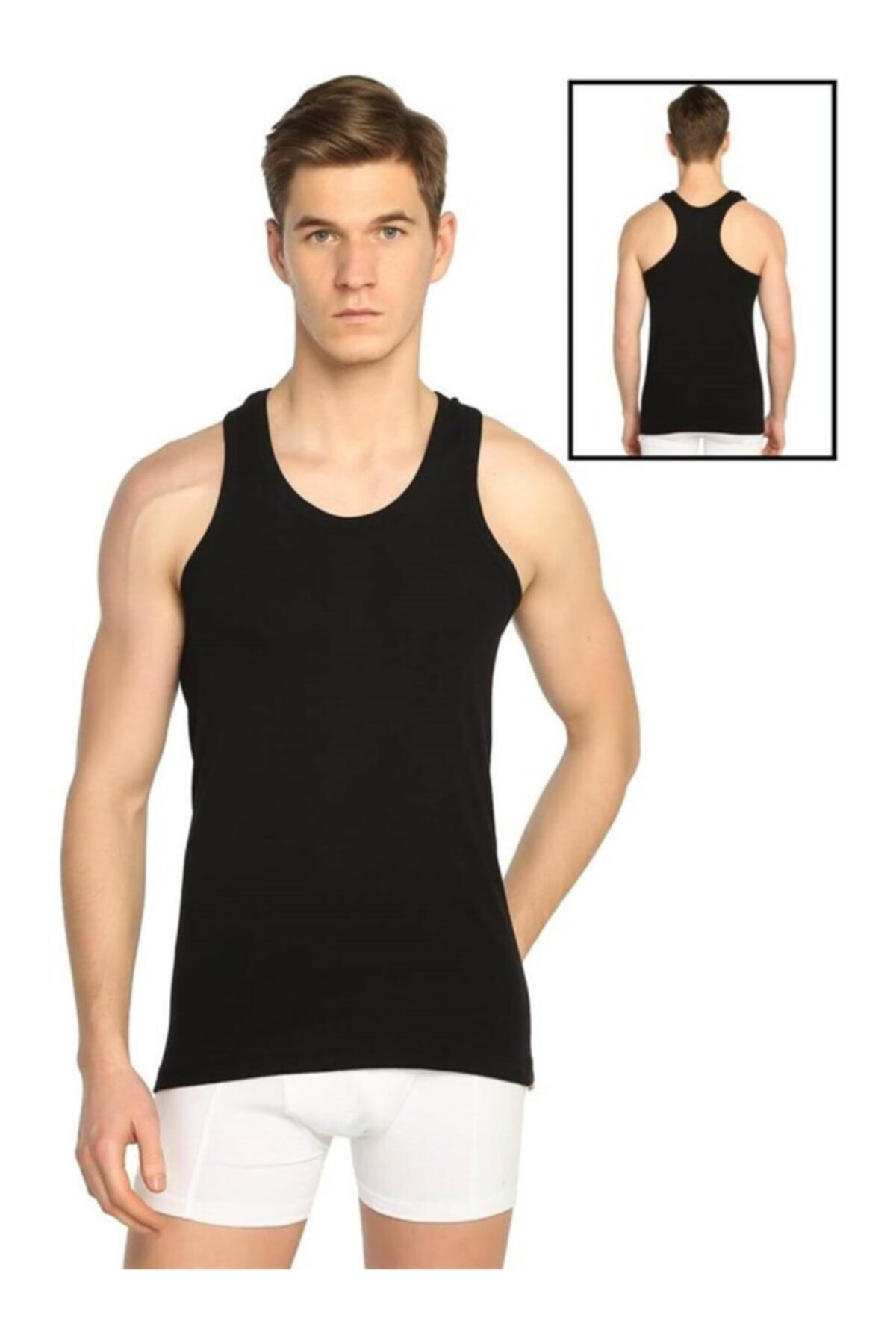 Erkek 3 Lü Paket 118 Rambo Spor Atlet Siyah Xl