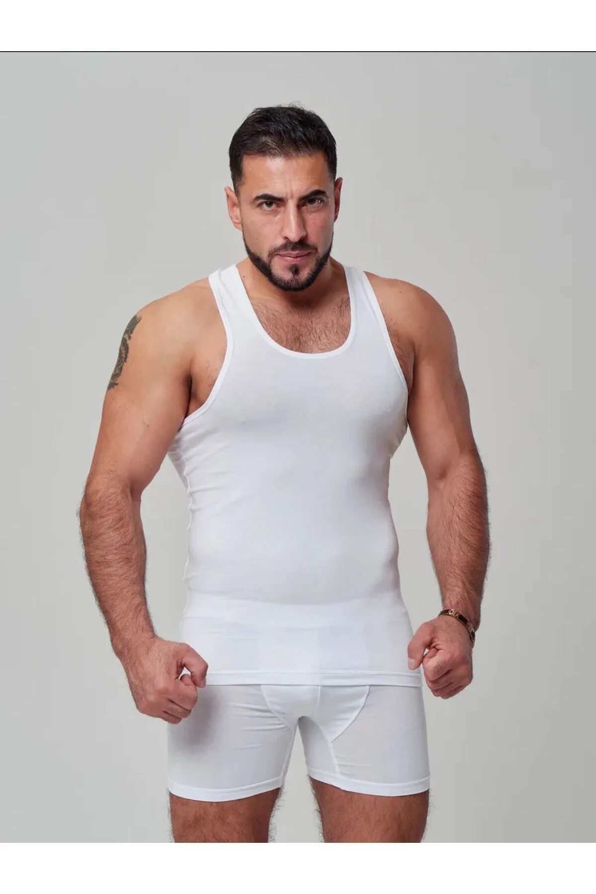 Erkek 3'lü Beyaz-Mavi-Lacivert Takım Özel Kutuda Uzun Kesim Boxer + Sporcu Atlet Erkek 3'lü Beyaz-Mavi-Lacivert Takım Özel Kutuda Uzun Kesim Boxer + Sporcu Atlet - Görsel 3