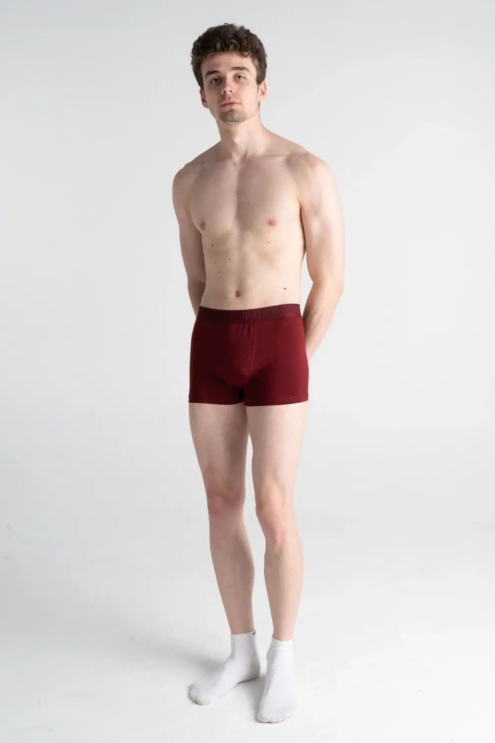 Erkek 3'lü Çok Renkli Esnek Pamuklu Likralı Boxer (SİYAH BORDO AN