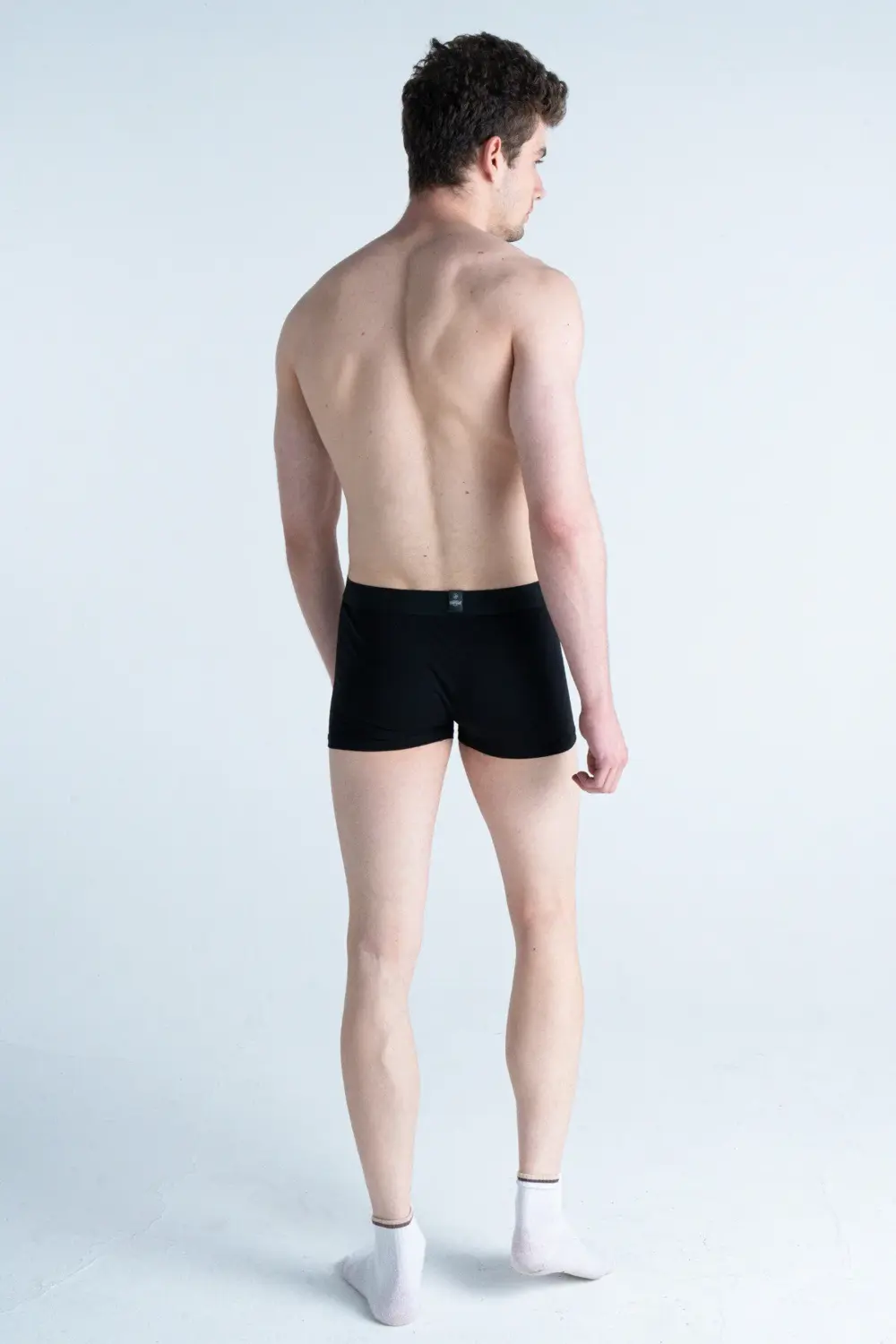 Erkek 3'lü Çok Renkli Esnek Pamuklu Likralı Boxer (SİYAH BORDO AN