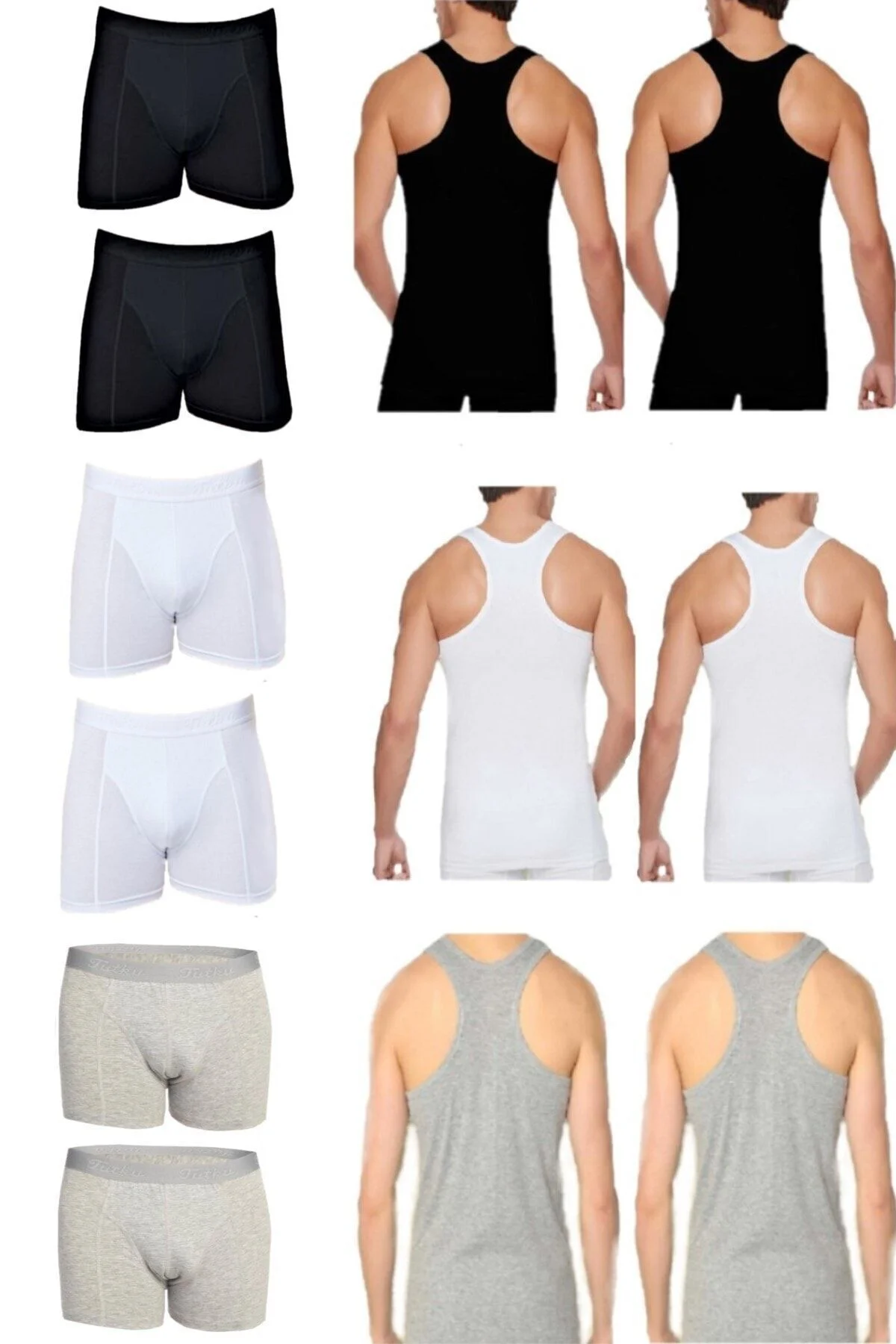 Erkek 6 Adet Sporcu Atlet 6 Adet Elastan Boxer - 12li Paket Erkek 6 Adet Sporcu Atlet 6 Adet Elastan Boxer - 12li Paket