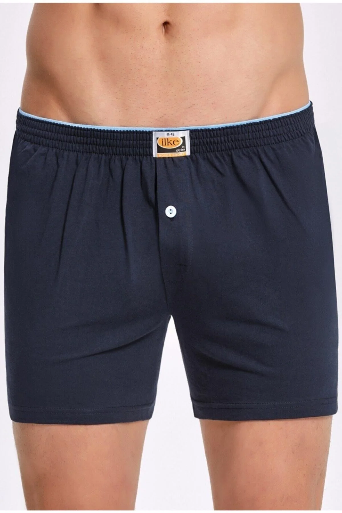 Erkek 6'lı %100 Pamuk Havlu Bel Boxer (Lacivert)