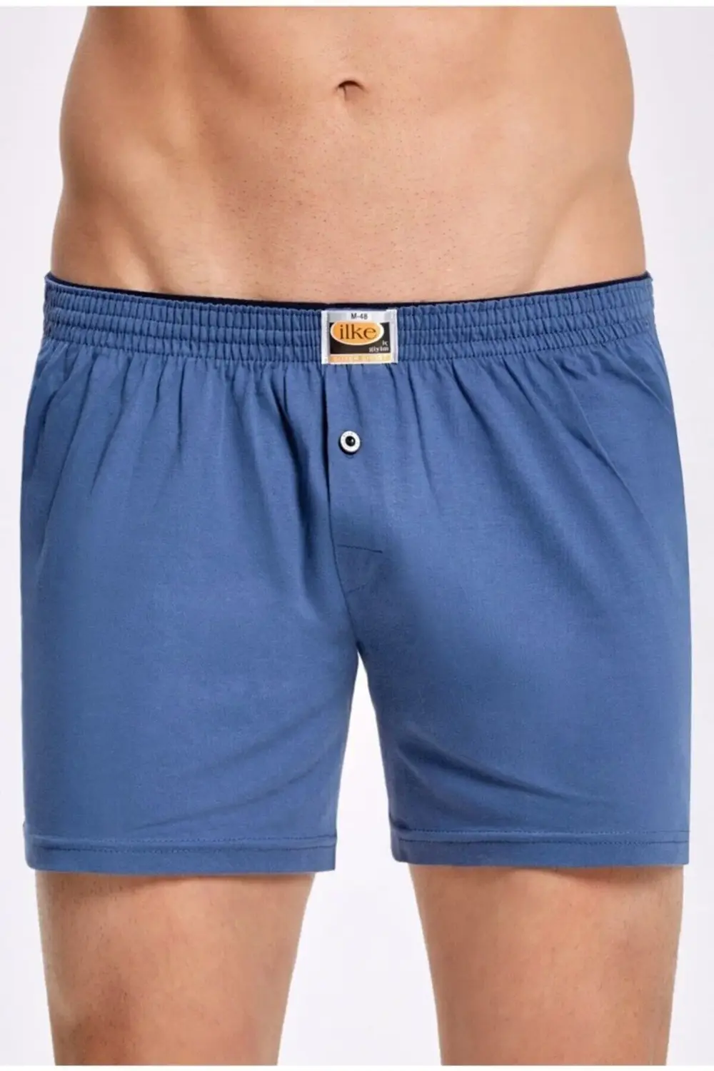 Erkek 6'lı %100 Pamuk Havlu Bel Boxer (Mavi)