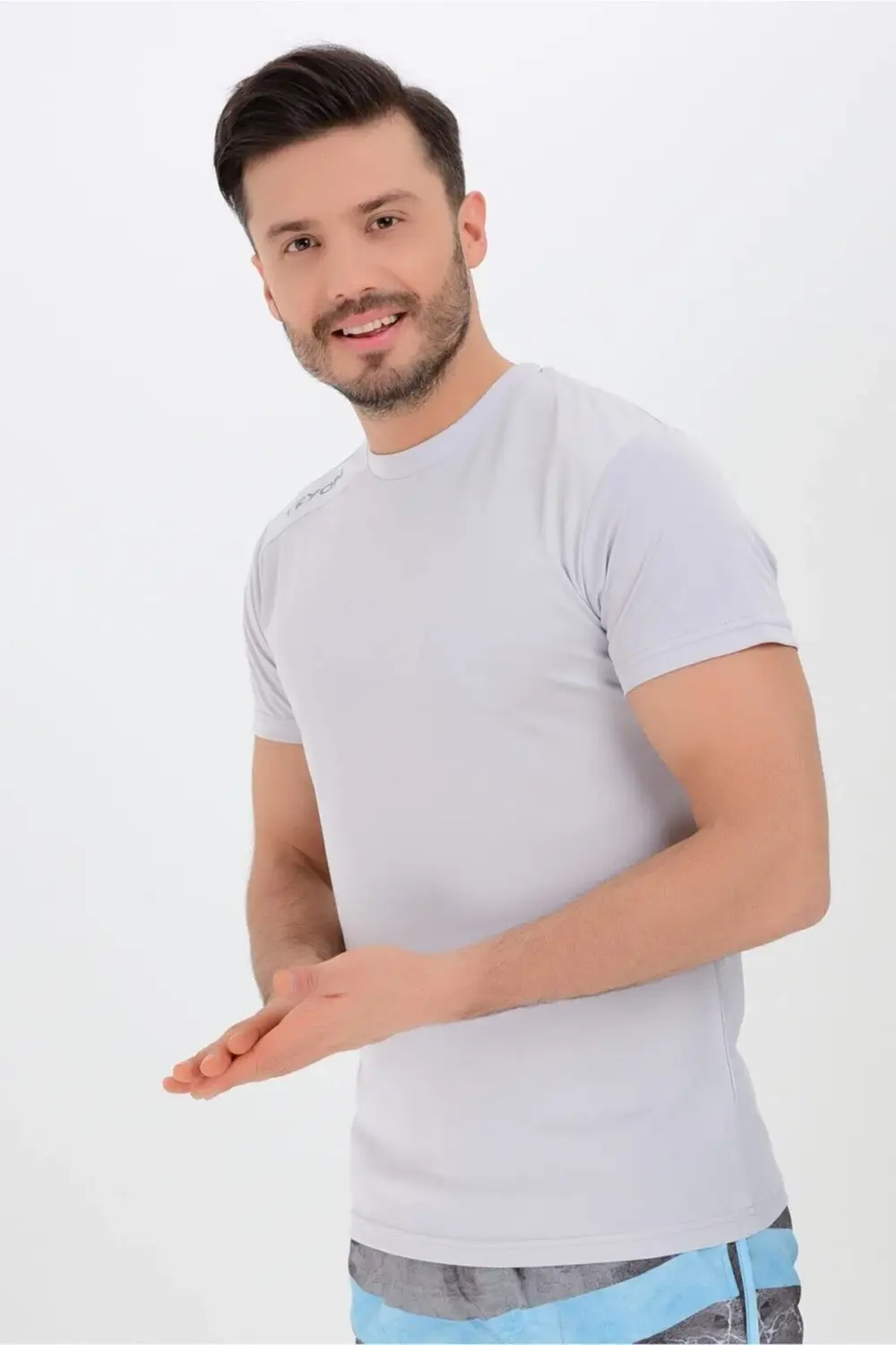 Erkek Antreman T-shirt Victory Gri