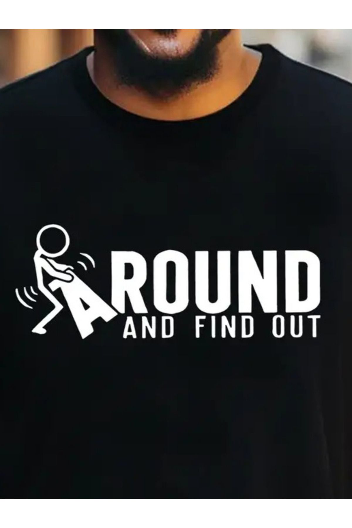 Erkek Around Baskılı Süprem T-shirt