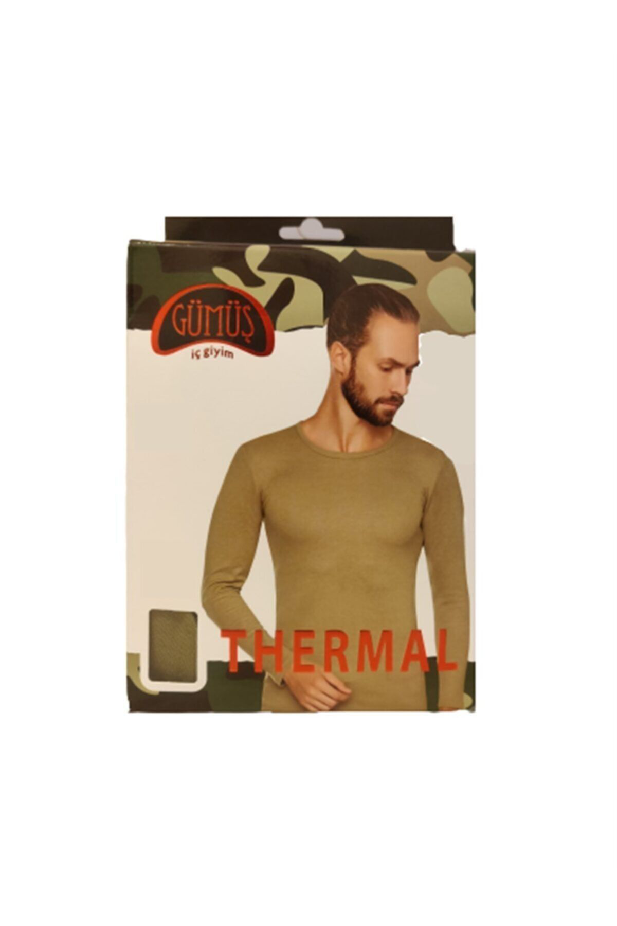 Namaldı Erkek Askeri Haki Yeşil Termal Üst İçlik