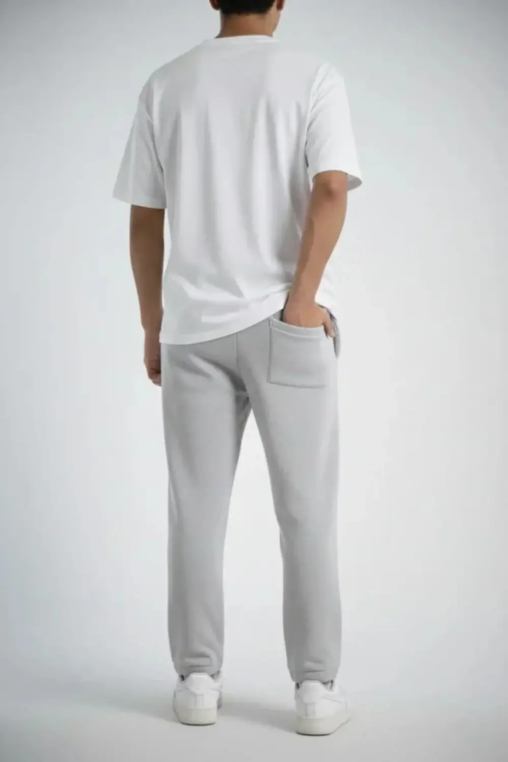 Erkek Baggy Alt Eşofman - Gri