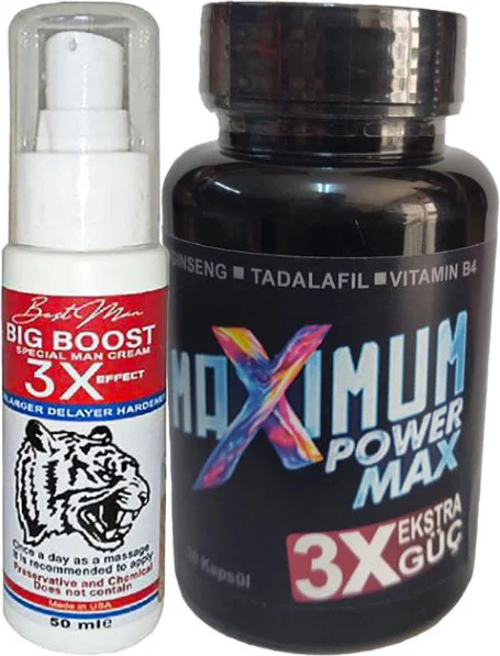 Erkek Bakım Seti - 50ml Krem ve 30LU Katılık Desteği