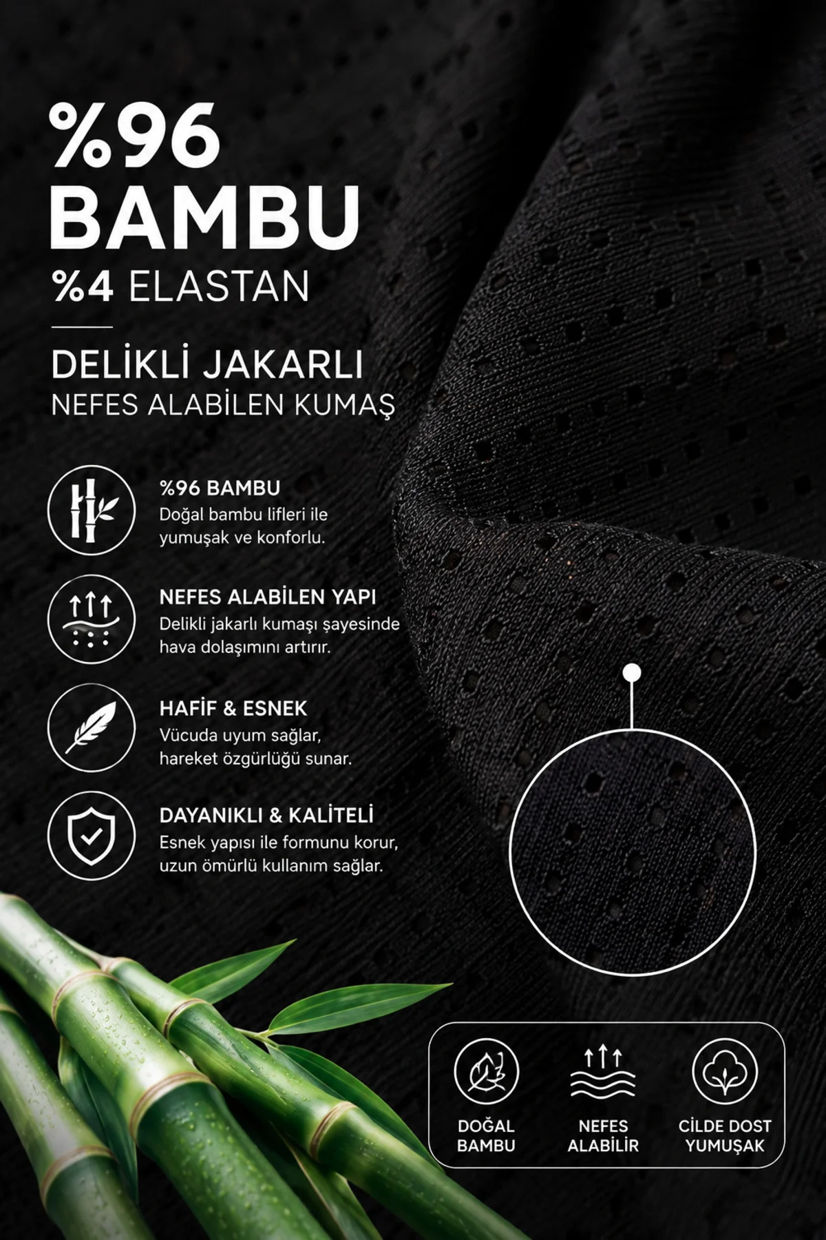 Erkek Bambu Atlet %96 Bambu Delikli Jakarlı Nefes Alabilen Esnek Günlük Atlet Erkek Bambu Atlet %96 Bambu Delikli Jakarlı Nefes Alabilen Esnek Günlük Atlet